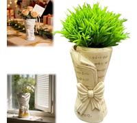 Book Shape Resin Vase, Aesthetic Mini Flower Holder for Artistic Home Decor, Portable Modern Decorative Vase for House Living Or Dining Rooms Bedroom Desk TV Cabinet Mantel