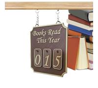 Book Shelf Decor Bookish Bookshelf Counter Decor, Books Read This Year Counter Up To 999 Modern Ornament for Men Study Reader Library Home Women Living Room, Reading Tracker Display for Book Lovers