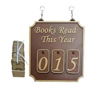 Book Shelf Decor | Personalized Hanging Bookshelf Sign | Counter Books Read This Year Up To 999 Ornament Dacorations for Library Living Room Reader Women Men Home Study