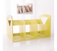 Book Shelf For Bedroom Bookcases For Small Spaces Desktop Bookshelf 7.5x7.9x13.2inch Bookcase Short Bookshelves,Book Display，Large Capacity, Convenient, Stable, Coffee, Pink, Khaki, Yellow(Yellow)