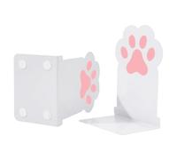 Book Shelf Holder - 2 Pieces Cute Iron Cat Paw Stopper | Modern Book Ends For Desk | For Bedroom Nursery School Classroom Student Teacher Bookworm Birthday Party Favors