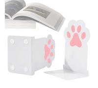 Book Shelf Holder, 2 piezas Charm, Iron Cat Paw, Modern Decorative, for Bedroom Nursery School Classroom Student Teacher Bookworm Birthday Party Favors Desk Organization Home Office