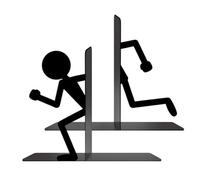 Book Shelf Holder - Human Shaped Metal Bookends, Decorative Black Book Stopper Divider with Strong Support Grip, Office School Supplies Books Storage Holder for Library Home Study Kitchen