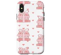 Book Stack Coquette Pink Bows Bookish Girl Aesthetic Carcasa para iPhone X/XS