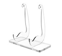 Book Stands for Display, Clear Acrylic Vertical Holder, Anti Slip Space Saving Rack, Transparente Durable Structure, Single Pack, for Office, Nursery, Kitchen, Living Room Library 3,94 x 8,66 x 8,58