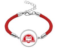 Book Sun Red Revolution Patriotismo Lucky Red String Pulsera de cuerda hecha a mano