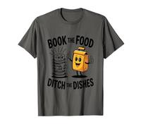 Book The Food Ditch The Dishes Funny Lazy Cook Foodie Camiseta