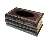 Book Tissue Box Cover - Paper Holder, Single Apparatus Decorative Dispenser For Wash Spaces, Wood Container with Classic Appearance, Home Furnishings, Facial Tissue Box For Office Setting
