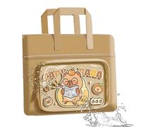 Book Tote Bag, Animal Document Pouch, 13.78x10.63 Inches Waterproof Zippered Carrier, Large Capacity Storage for Teenagers Airplane Travel School Shopping Daycare Vacation Picnic and Beach Needs