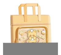 Book Tote Bag, Funny Animal File Organizer, 35x27cm/13.78x10.63 inches Large Waterproof Zipper for Kids, Teens, School, Travel, Shopping, Beach, Picnic, Daycare, Weekend Use Canvas