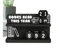 Book Tracker Sign - Reading Goal Challenge Marker, Library Bookshelf Status Display with Floating Acrylic Sliders, Interactive Literary Progress Monitor, Ideal for Personal Reading Nooks