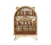 Book Tracker Sign, Wooden Bookshelf Decoration Reading Counter, Books Read Tracker for Library Nook Study Corner Home Office Living Room Book Lovers