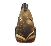 Book Under The Light Men's Sling Backpack, Travel Hiking Day Bag Crossbody Shoulder Bag.