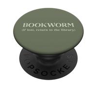 Book Worm, Si se Pierde, regrese a la Biblioteca PopSockets PopGrip Adhesivo