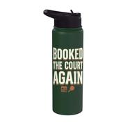 Booked The Court Again Padel Humor Stainless Steel Insulated Water Bottle