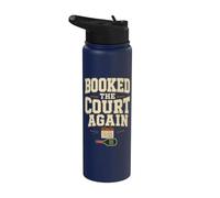 Booked The Court Again Padel Humor Stainless Steel Insulated Water Bottle