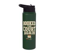 Booked The Court Again Padel Humor Stainless Steel Insulated Water Bottle