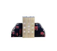 Bookend Book Termina para estantes - Stone Talling Bookends Room de Estudio Adornos Resin Bookends Book Stopper for Home Office Supports Bookend, -1998