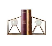 Bookend Bookends con Crystal Ball Reportes de Cristal Resistentes para Libros Pesados Bookshelf Office School Biblioteca Adornos Decorativos Soportes, -1998