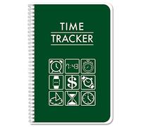 BookFactory Cuaderno de registro de horas de trabajo, cuaderno de registro de horas de negocios, seguimiento por hora, horas y materiales facturables, gestión del tiempo, 100 páginas, 6 x 9 pulgadas