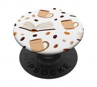 Bookish Books Coffee Mug Book Lover Reading Fall Book Themed PopSockets PopGrip Adhesivo