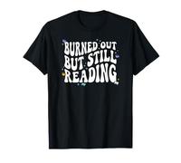 Bookish Burned out But Still Reading Retro Book Club Camiseta