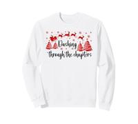 Bookish Christmas Books Lover Santa Reading One More Chapter Sudadera