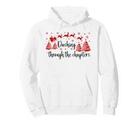 Bookish Christmas Books Lover Santa Reading One More Chapter Sudadera con Capucha
