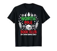 Bookish Christmas North Pole Book Club Hot Cocoa Reading Era Camiseta