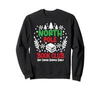 Bookish Christmas North Pole Book Club Hot Cocoa Reading Era Sudadera