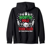 Bookish Christmas North Pole Book Club Hot Cocoa Reading Era Sudadera con Capucha