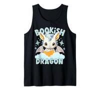 Bookish Dragon Humor Tee Camiseta sin Mangas