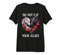 Bookish Dragons We Do Not Eat Allies Dragon Book Romance Camiseta Premium