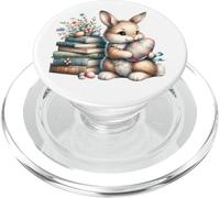Bookish Easter Bunny Reading Book Every Bunny Loves to Read PopSockets PopGrip para MagSafe
