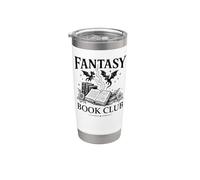Bookish Fantasy Book Club Dragon & Books In My Romantasy Era Vaso térmico de acero inoxidable de doble pared
