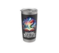 Bookish Fantasy Book Dragon Escaping Reality Page at a Time Vaso térmico de acero inoxidable de doble pared
