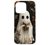 Bookish Ghost - Lectura de fantasma lindo y espeluznante estilo oscuro Carcasa para iPhone 15 Pro Max