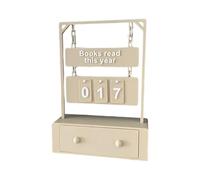 Bookish Gift Hanging Book Counter with Storage Drawer Reading Trackers Compacts Home Library Tabletop Decors Ornament Books Read This Year Counter