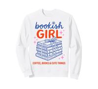 Bookish Girl Book Lover Coffee Books Cute Reading Aesthetic Sudadera