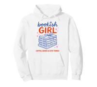 Bookish Girl Book Lover Coffee Books Cute Reading Aesthetic Sudadera con Capucha