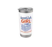 Bookish Girl Book Lover Coffee Books Cute Reading Aesthetic Vaso térmico de acero inoxidable de doble pared