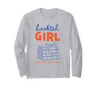 Bookish Girl Café Libros Lectura Amante Arco Libro Club Arte Manga Larga