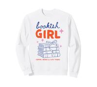Bookish Girl Café Libros Lectura Amante Arco Libro Club Arte Sudadera