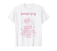 Bookish Girly Retro Lectura Estética Camiseta
