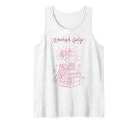 Bookish Girly Retro Lectura Estética Camiseta sin Mangas