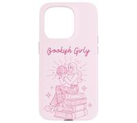 Bookish Girly Retro Lectura Estética Carcasa para iPhone 15 Pro