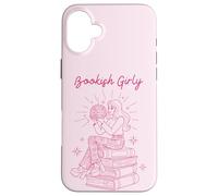Bookish Girly Retro Lectura Estética Carcasa para iPhone 16 Plus