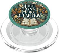 Bookish Green Just One More Chapter Book Reading Cozy PopSockets PopGrip para MagSafe