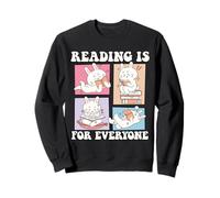 Bookish Groovy Cute Bunny Art Reading es un regalo para todos Sudadera