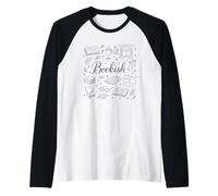 Bookish Preppy Doodle Leyendo Cozy Vibes Woman Camiseta Manga Raglan